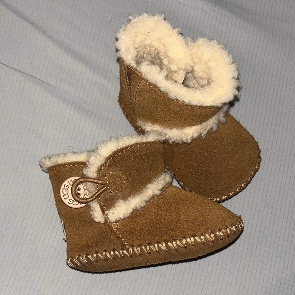 UGG Brown Infant Booties with Shearling